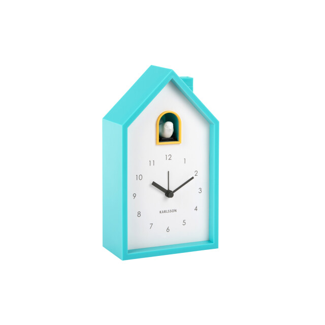 Karlsson wekker modern cuckoo turquoise blue 3064783 large