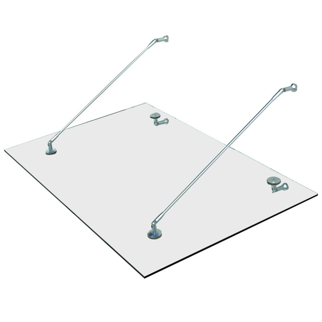 4goodz Glazen deurluifel gehard glas met rvs 150x90 cm 3157914 large