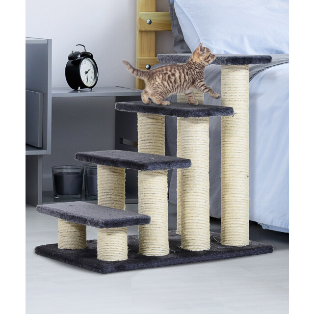 4goodz Pawhut dierentrap 4-treden voor katten en honden 3157924 large