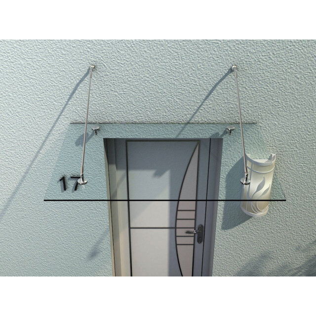 4goodz Glazen deurluifel gehard glas met rvs 150x90 cm 3157914 large