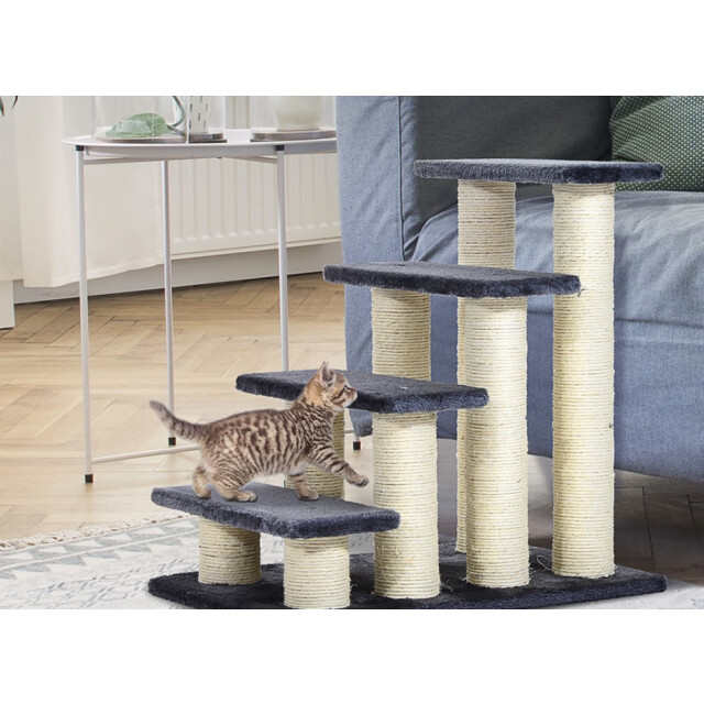 4goodz Pawhut dierentrap 4-treden voor katten en honden 3157924 large
