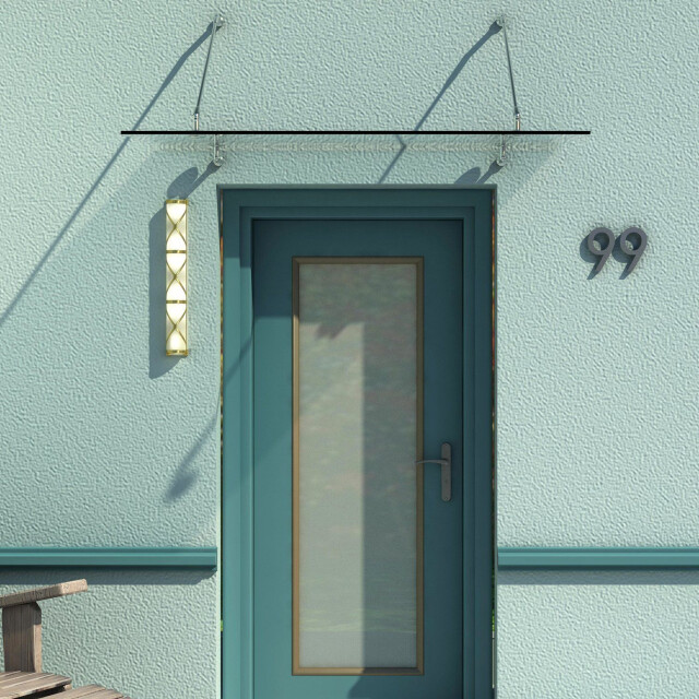 4goodz Glazen deurluifel gehard glas met rvs 150x90 cm 3157914 large