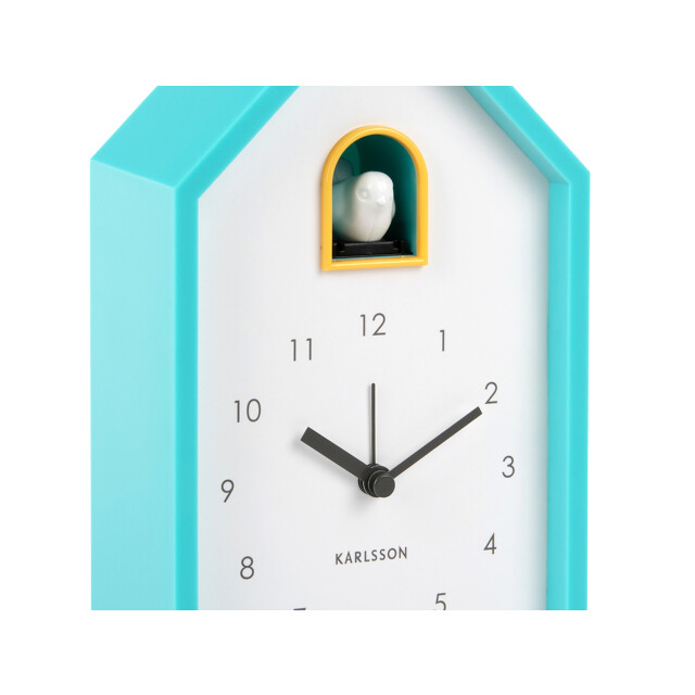 Karlsson wekker modern cuckoo turquoise blue 3064783 large