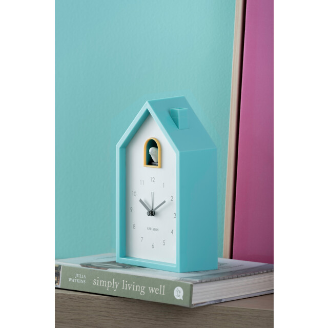 Karlsson wekker modern cuckoo turquoise blue 3064783 large