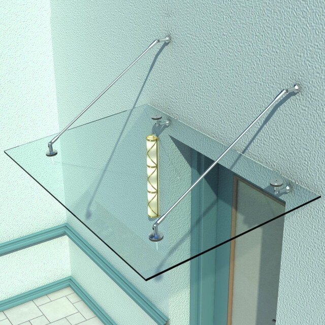 4goodz Glazen deurluifel gehard glas met rvs 150x90 cm 3157914 large