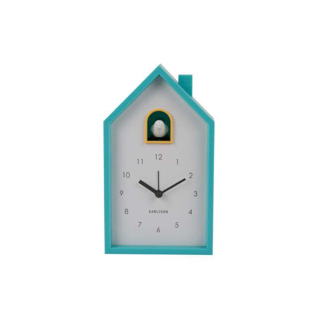 Karlsson wekker modern cuckoo turquoise blue 3064783 large