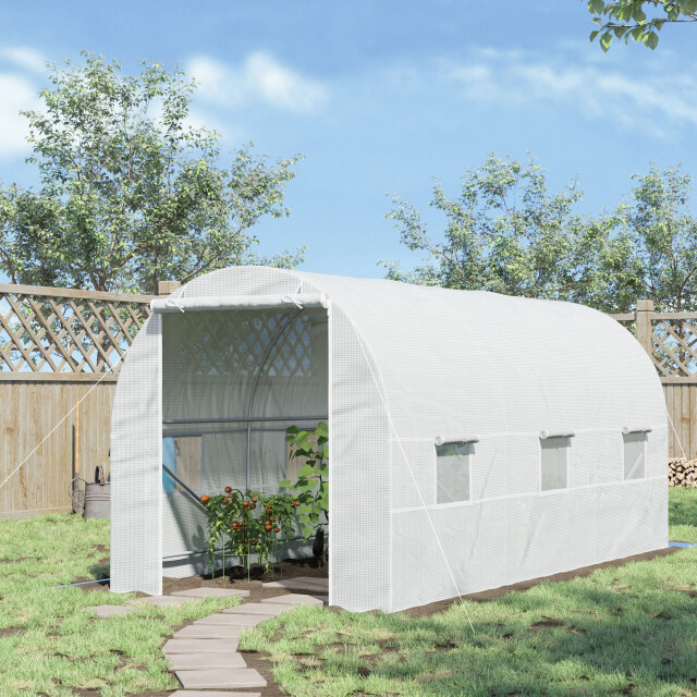 4goodz Outsunny tunnelkas foliekas kweekkas 450x200x200 cm - 3157920 large