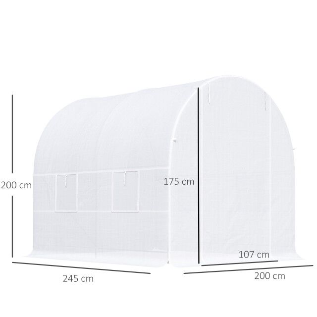 4goodz Outsunny tunnelkas foliekas kweekkas 250x200x200 cm - 3157918 large
