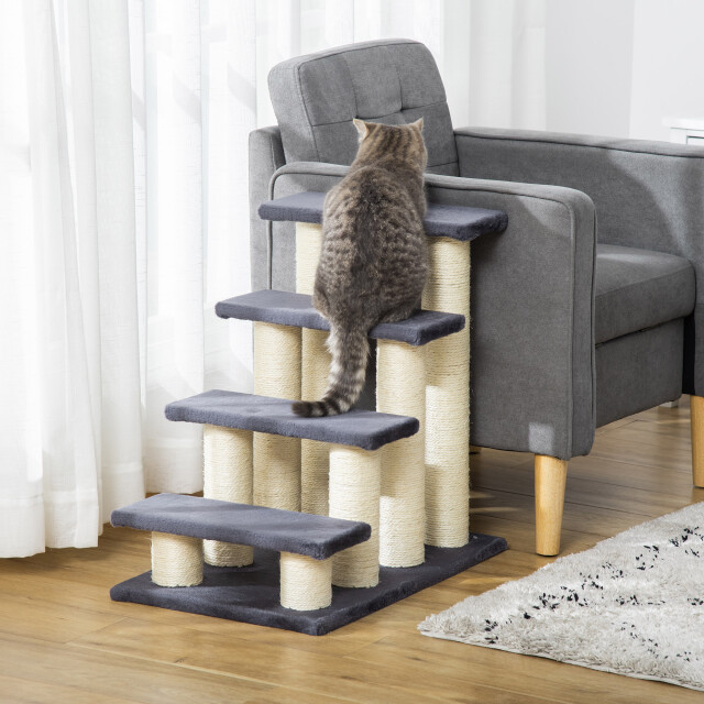 4goodz Pawhut dierentrap 4-treden voor katten en honden 3157924 large