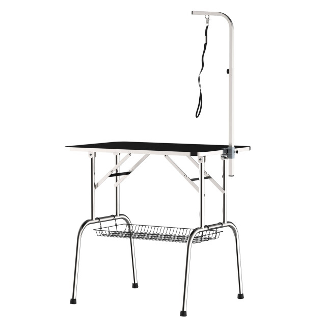 4goodz Pawhut trimtafel hond hoogteverstelbaar opbergkorf zwart 3157928 large