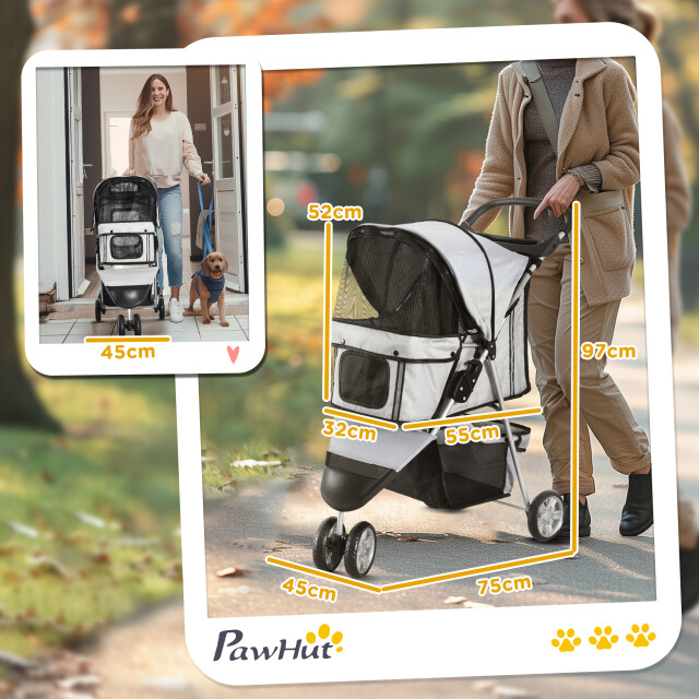 4goodz Luxe hondenkar hondenbuggy met verstelbare stuurhoogte - 3157927 large