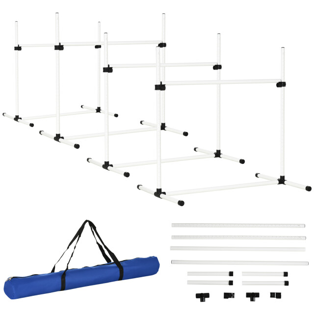 4goodz Pawhut hondentrainingsset 4x horden slalom - 3157925 large