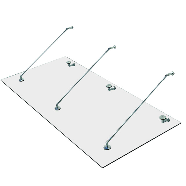 4goodz Glazen deurluifel gehard glas met rvs 200x90 cm 3157930 large