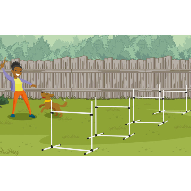 4goodz Pawhut hondentrainingsset 4x horden slalom - 3157925 large