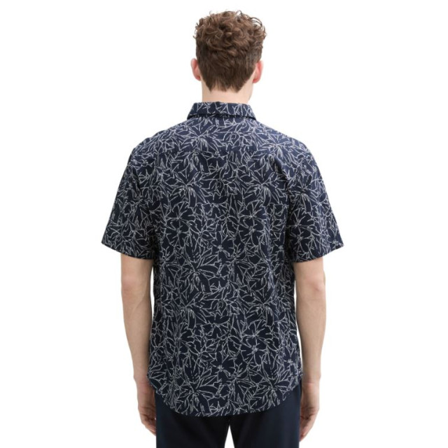 Tom Tailor Printed cotton linen shirt 1045103 large