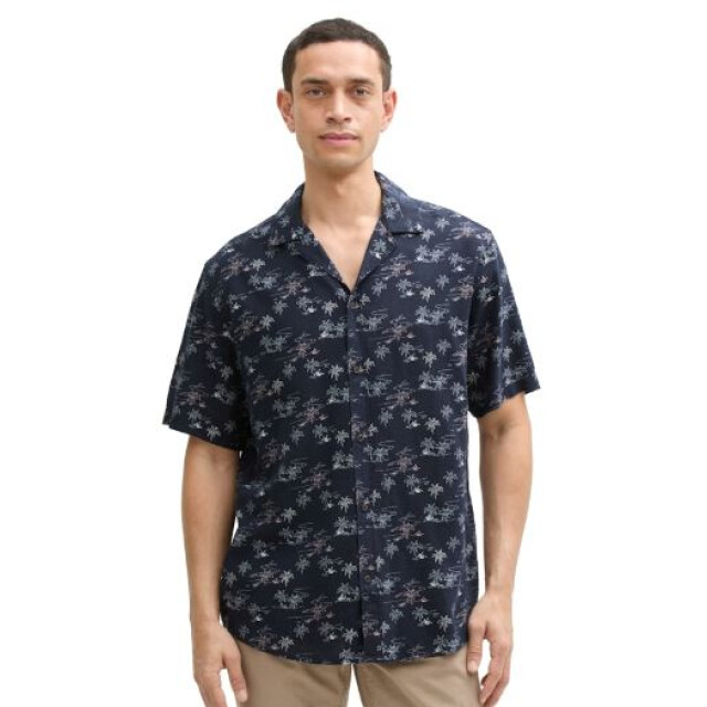 Tom Tailor Printed viscose linen shirt 1045110 large