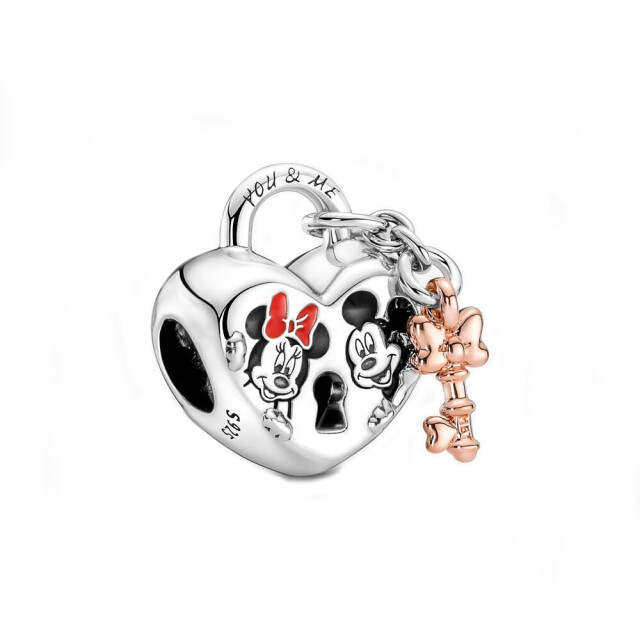 Mijn bedels Disney mickey en minnie mouse bedel met hangslot MB2500|one size large