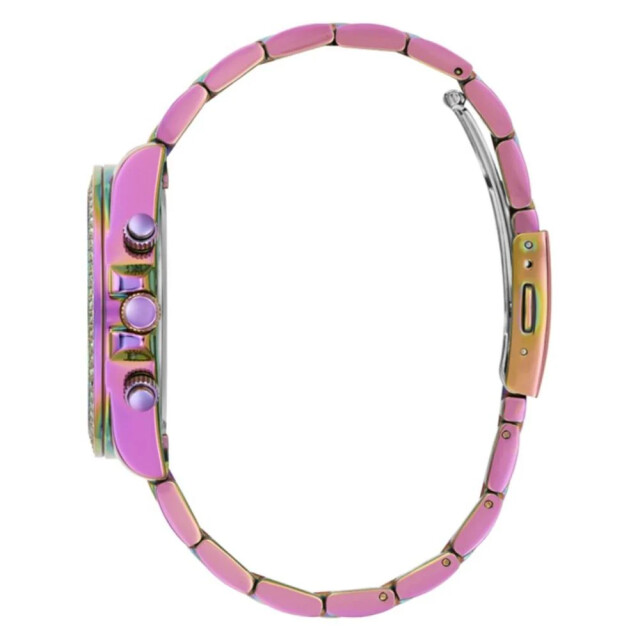 Guess Paarse rvs horloge voor dames met kalender Guess Paarse RVS Horloge Voor Dames Met Kalender large