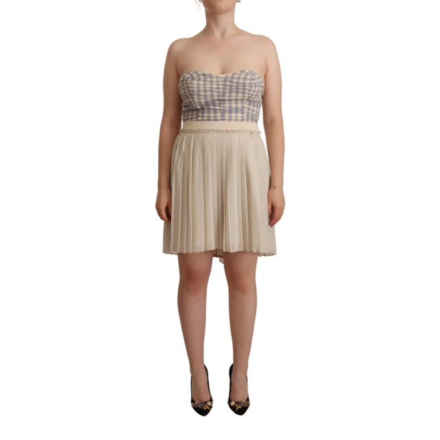 Guess Chic strapless a-lijn jurk voor elegante gelegenheden Guess Chic Beige Strapless A-Lijn Jurk voor Elegante Gelegenheden large