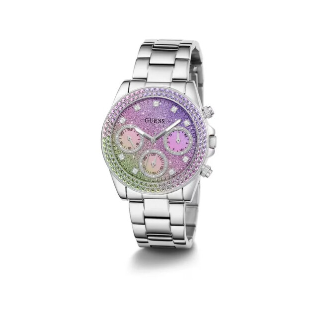 Guess Grijze rvs horloge met analoge wijzerplaat Guess Grijze RVS Horloge Met Analoge Wijzerplaat large