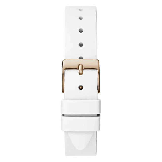 Guess Witte silicium horloge voor dames met mini wonderlust Guess Witte Silicium Horloge voor Dames met Mini Wonderlust large