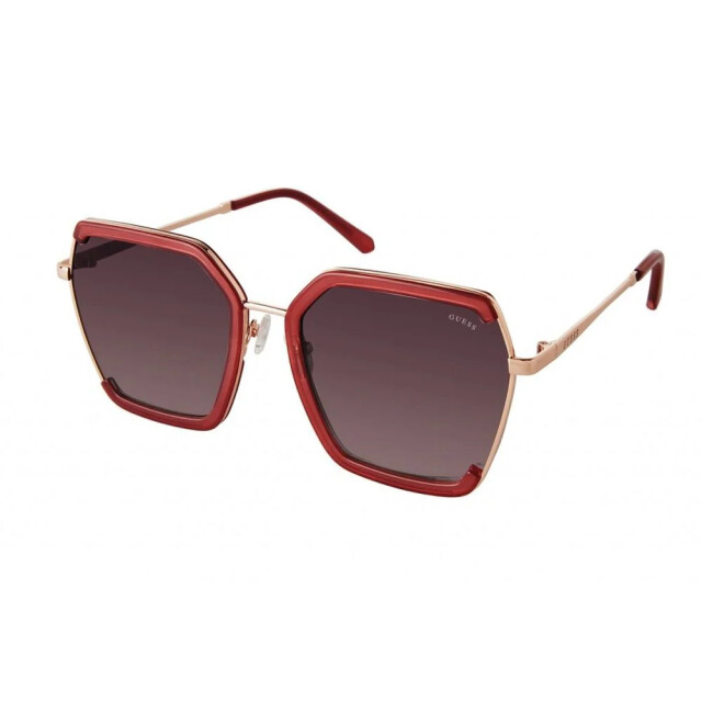 Guess Rode metalen zonnebril voor dames gf0418-5869t Guess Rode Metalen Zonnebril Voor Dames GF0418-5869T large