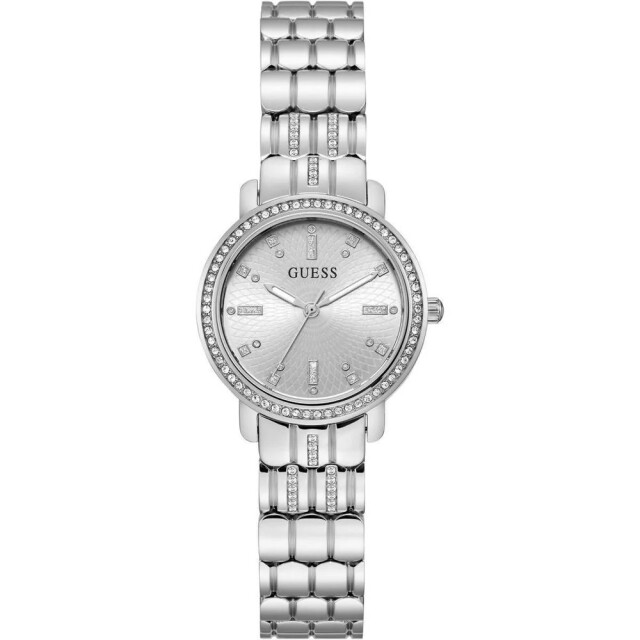 Guess Grijze rvs horloge voor dames met analoge wijzerplaat Guess Grijze RVS Horloge Voor Dames Met Analoge Wijzerplaat large