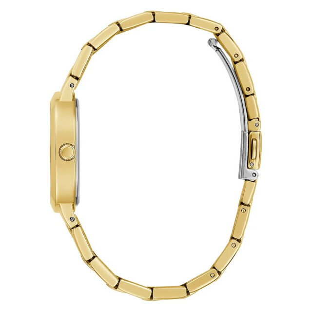 Guess Gouden rvs horloge met zwarte wijzerplaat Guess Gouden RVS Horloge Met Zwarte Wijzerplaat large