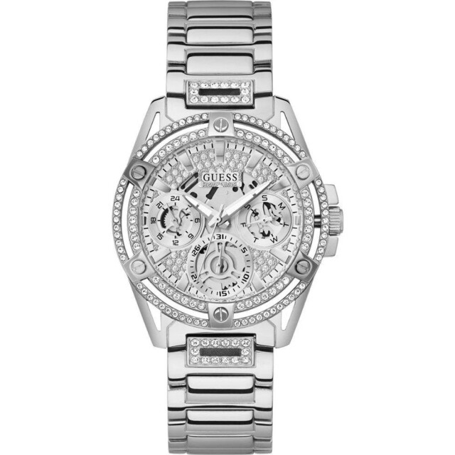 Guess Grijze rvs horloge voor dames en heren Guess Grijze RVS Horloge Voor Dames En Heren large