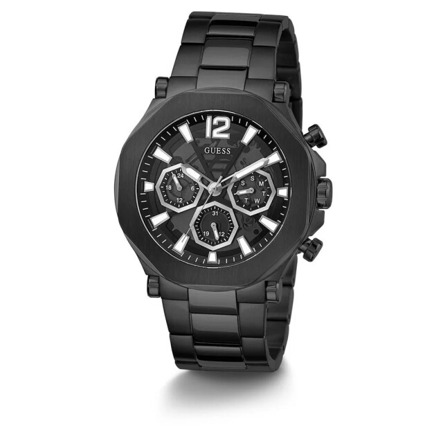 Guess Zwarte rvs horloge met analoge wijzerplaat Guess Zwarte RVS Horloge Met Analoge Wijzerplaat large