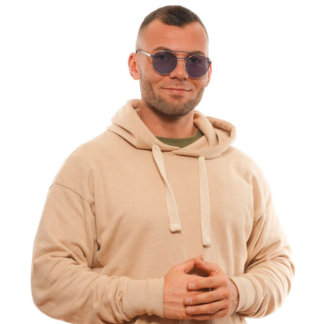 Guess Blauwe zonnebril voor mannen aviator stijl Guess Blauwe Zonnebril Voor Mannen Aviator Stijl large