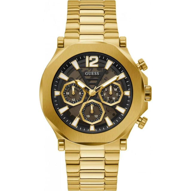 Guess Gouden rvs horloge met analoge wijzerplaat Guess Gouden RVS Horloge Met Analoge Wijzerplaat large