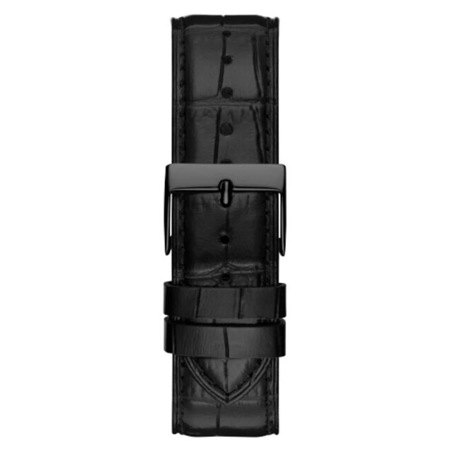 Guess Zwarte leren horloge voor mannen met quartz mechanisme Guess Zwarte Leren Horloge Voor Mannen met Quartz Mechanisme large