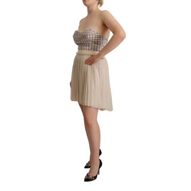 Guess Chic strapless a-lijn jurk voor elegante gelegenheden Guess Chic Beige Strapless A-Lijn Jurk voor Elegante Gelegenheden large
