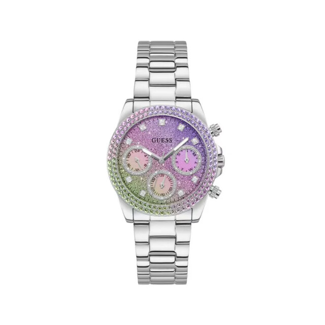 Guess Grijze rvs horloge met analoge wijzerplaat Guess Grijze RVS Horloge Met Analoge Wijzerplaat large
