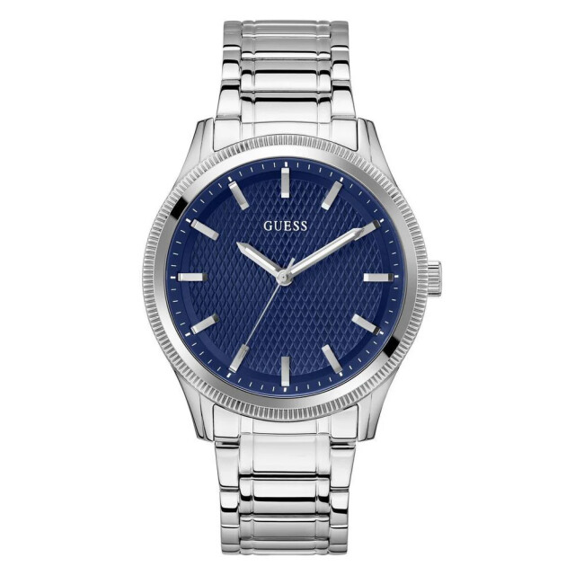 Guess Grijze rvs horloge met blauwe wijzerplaat Guess Grijze RVS Horloge Met Blauwe Wijzerplaat large