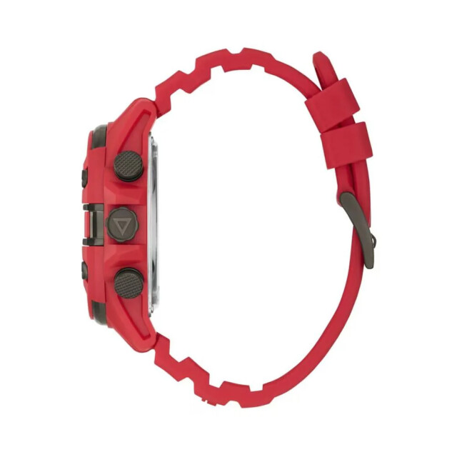 Guess Rode silicone horloge met analoge en digitale weergave Guess Rode Silicone Horloge Met Analoge En Digitale Weergave large