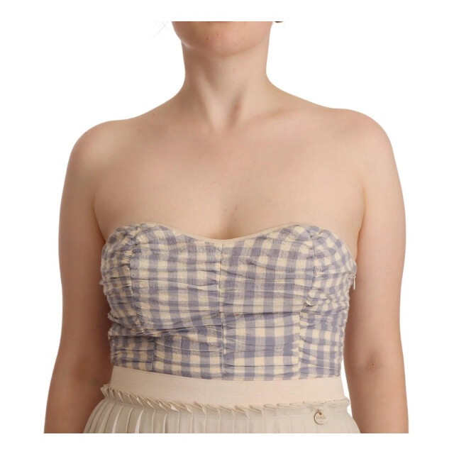 Guess Chic strapless a-lijn jurk voor elegante gelegenheden Guess Chic Beige Strapless A-Lijn Jurk voor Elegante Gelegenheden large