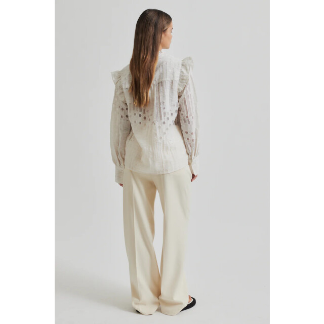Second Female blouse km nete frill shirt 1044 coconut milk 06615.198.0131 large