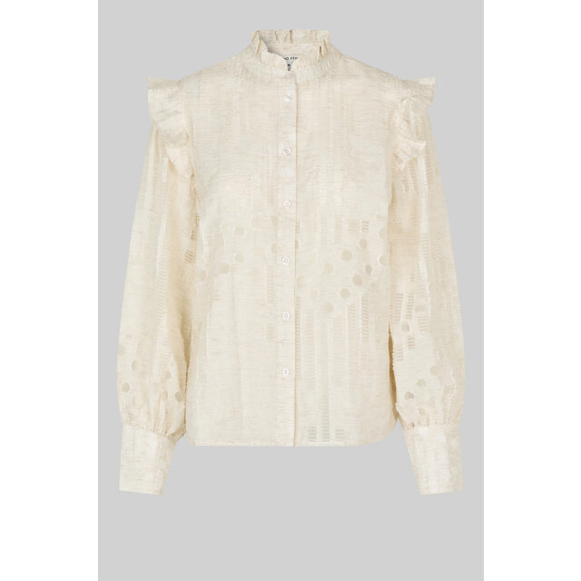 Second Female blouse km nete frill shirt 1044 coconut milk 06615.198.0131 large