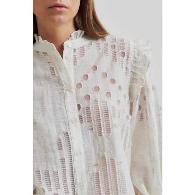 Second Female blouse km nete frill shirt 1044 coconut milk 06615.198.0131 large