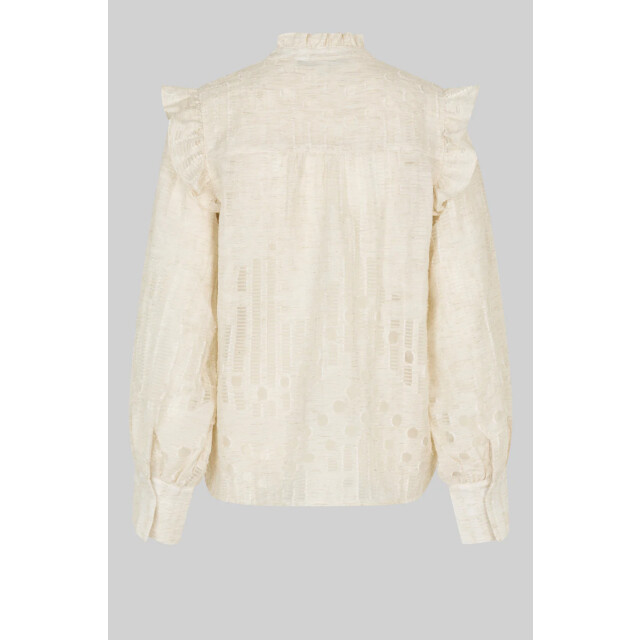 Second Female blouse km nete frill shirt 1044 coconut milk 06615.198.0131 large