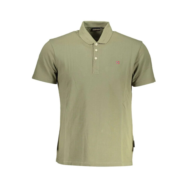 Napapijri Katoenen heren polo shirt Napapijri Groen Katoenen Heren Polo Shirt large