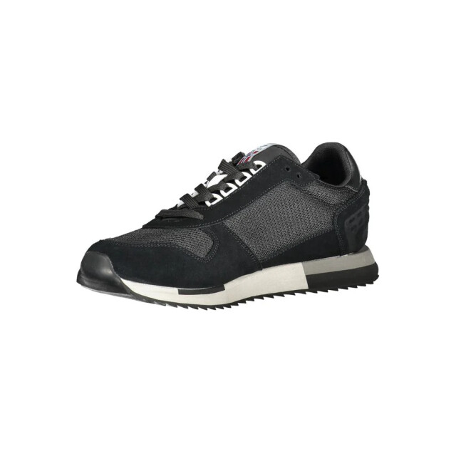Napapijri Leren sneakers voor mannen Napapijri Zwarte Leren Sneakers Voor Mannen large