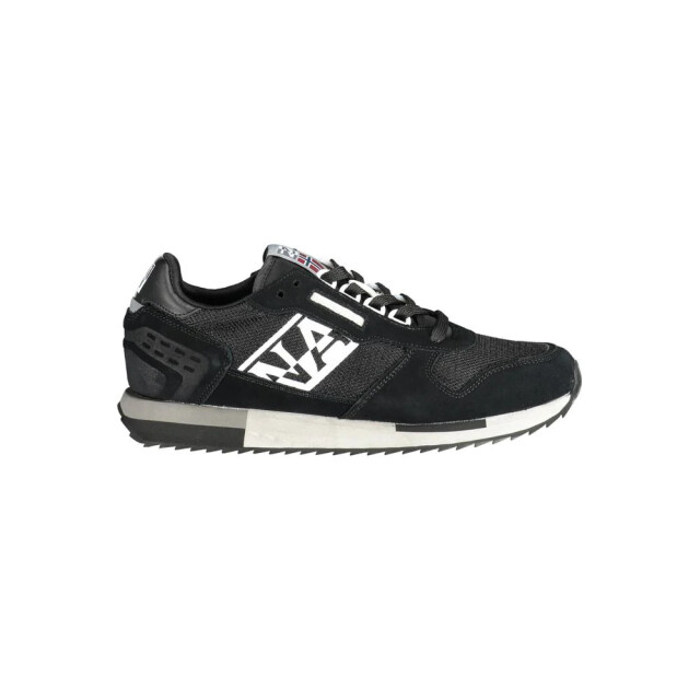 Napapijri Leren sneakers voor mannen Napapijri Zwarte Leren Sneakers Voor Mannen large