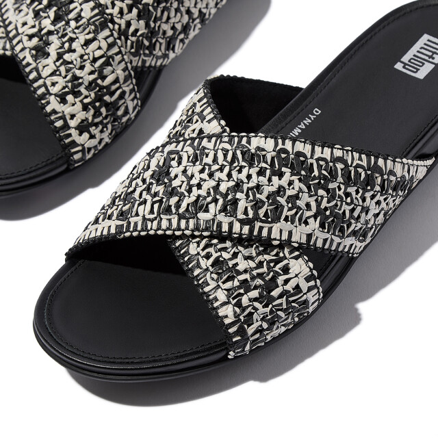 FitFlop Gracie woven cross slides JA8 large