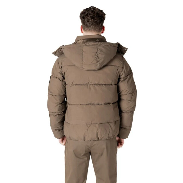 Calvin Klein Heren jas Calvin Klein Jeans Bruin Pufferjas Met Logo large