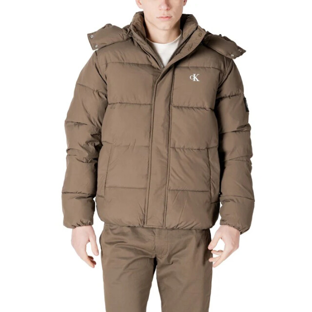 Calvin Klein Heren jas Calvin Klein Jeans Bruin Pufferjas Met Logo large