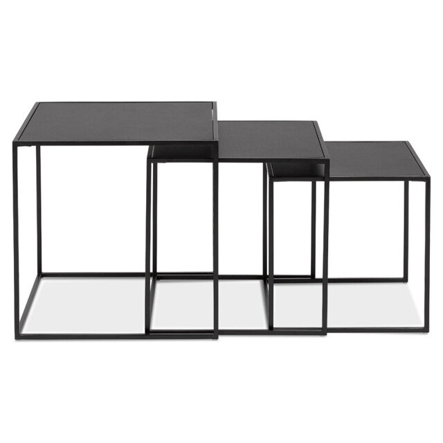 Alterego Set van 3 nestbare bijzettafels baggy 50x50x50 cm 3191461 large