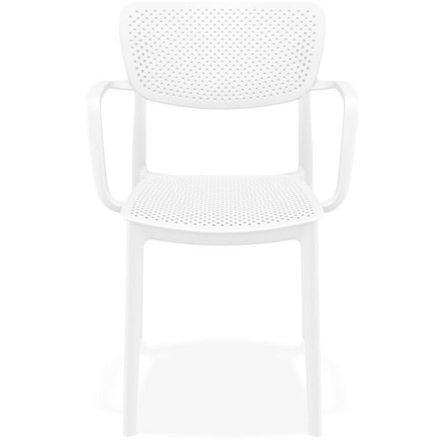 Alterego Geperforeerde stoel met armleuningen torina 54x53x82 cm 3190697 large